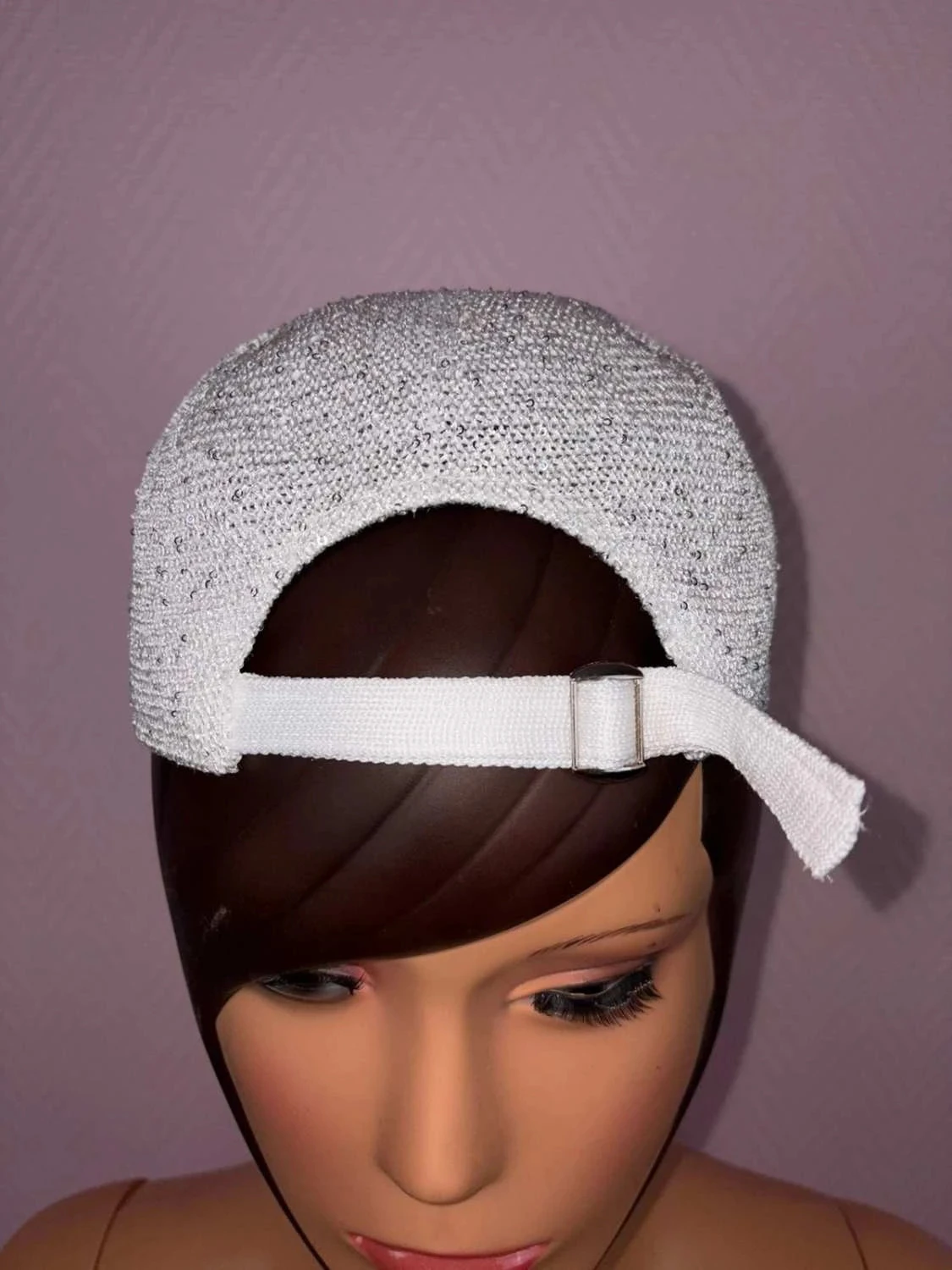 Witte dames pet met strass steentjes – photo 6